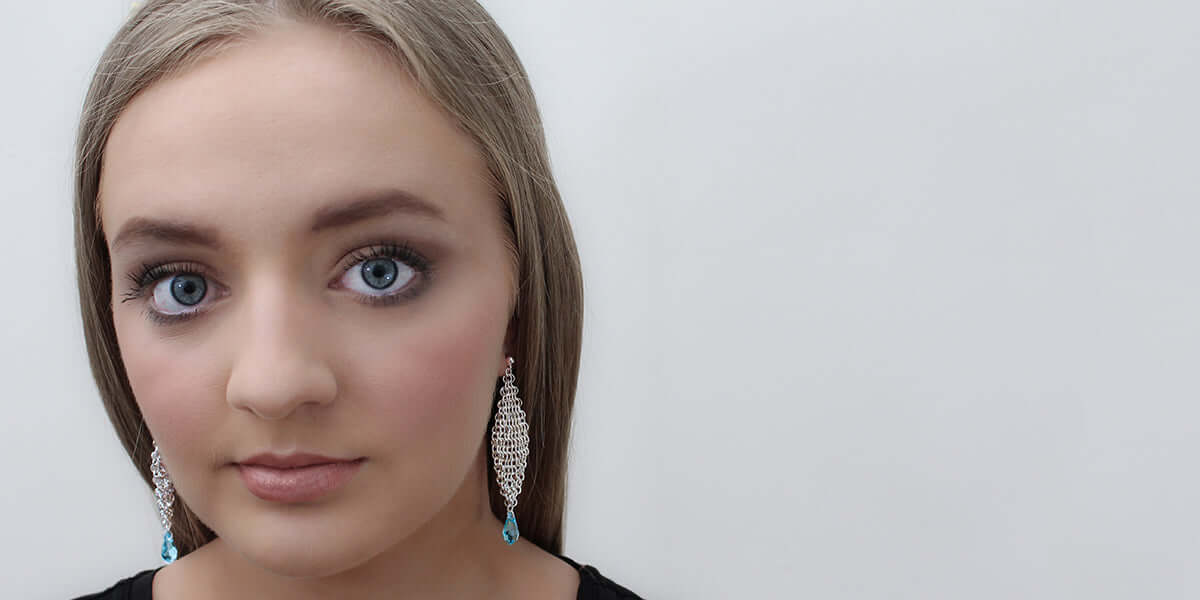 Statement earrings and everyday earrings from Atlantic Rose. Designed and handmade in Northern Ireland using high quality sterling silver, gemstones and gold.