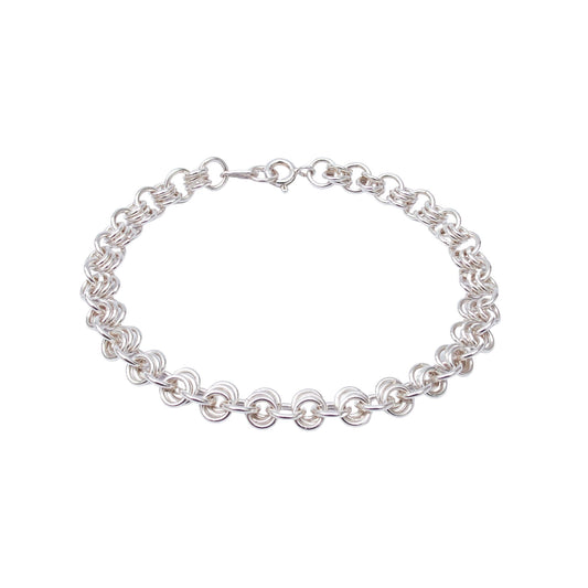 3-in-1 Silver Bracelet Handmade Sterling Silver Jewellery Atlantic Rose