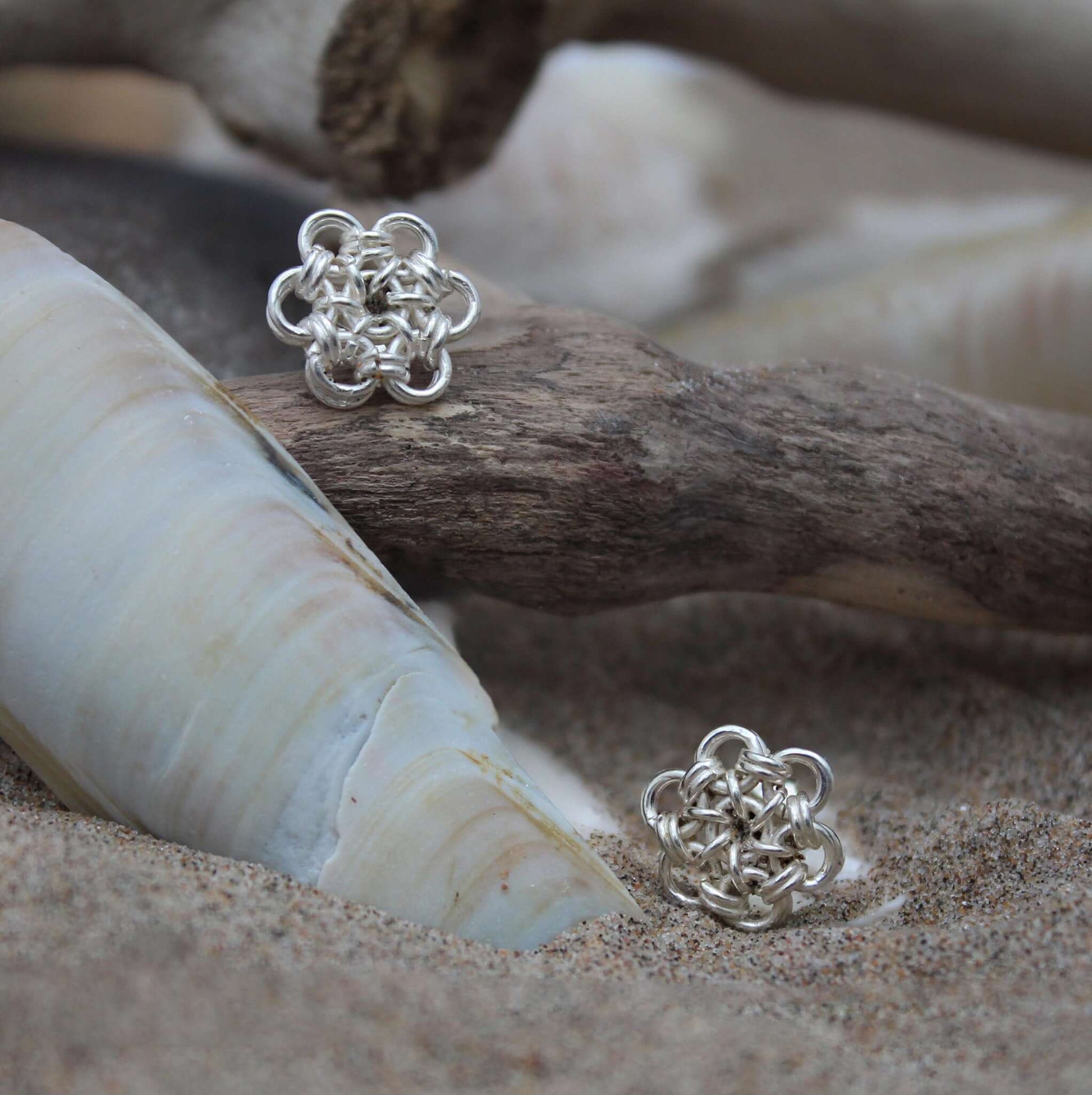 Margarita Silver StudsAtlantic Rose