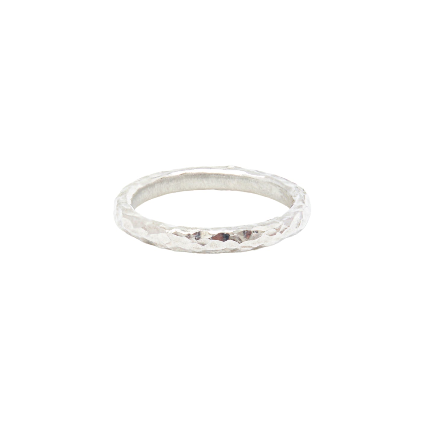 Simple hammered silver ringAtlantic Rose