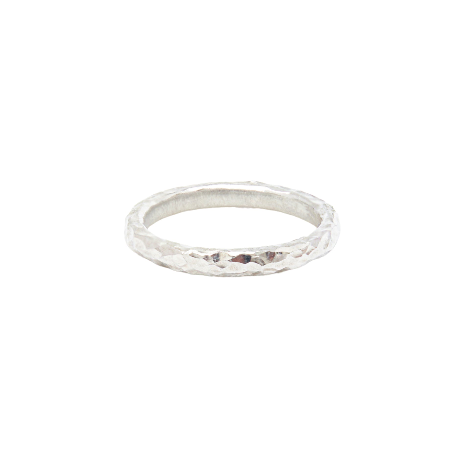 Simple hammered silver ringAtlantic Rose