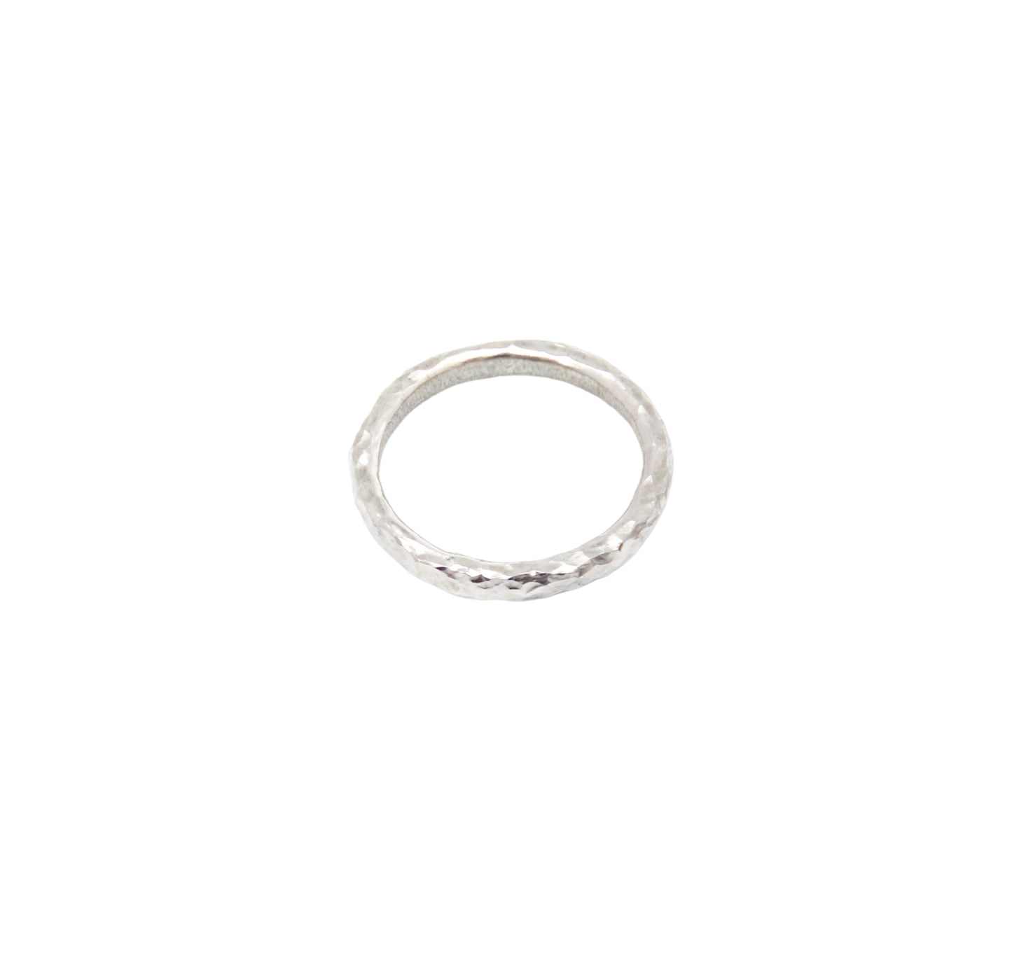 Simple hammered silver ringAtlantic Rose