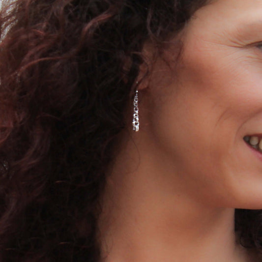 Delicate Tapered Chain EarringsAtlantic Rose