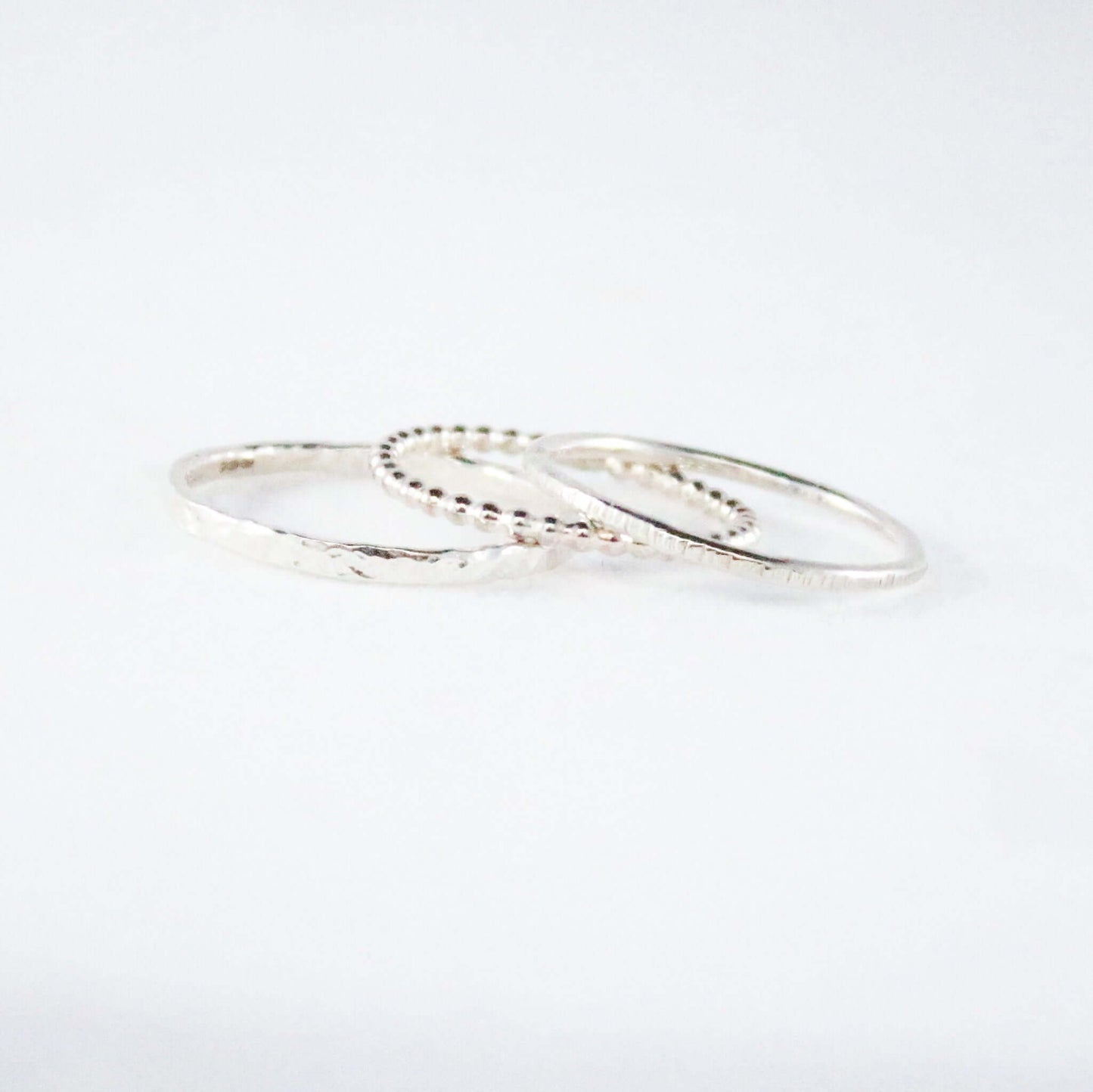 Multi-Textured Stacking RingsAtlantic Rose