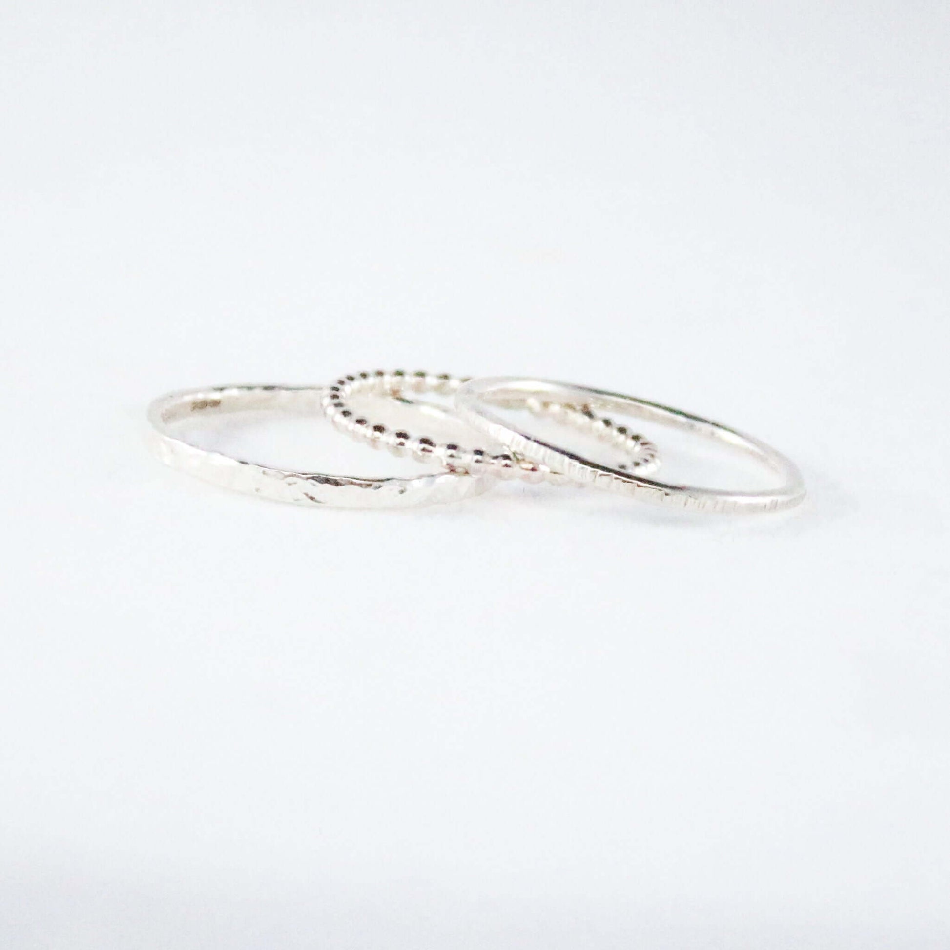 Multi-Textured Stacking RingsAtlantic Rose